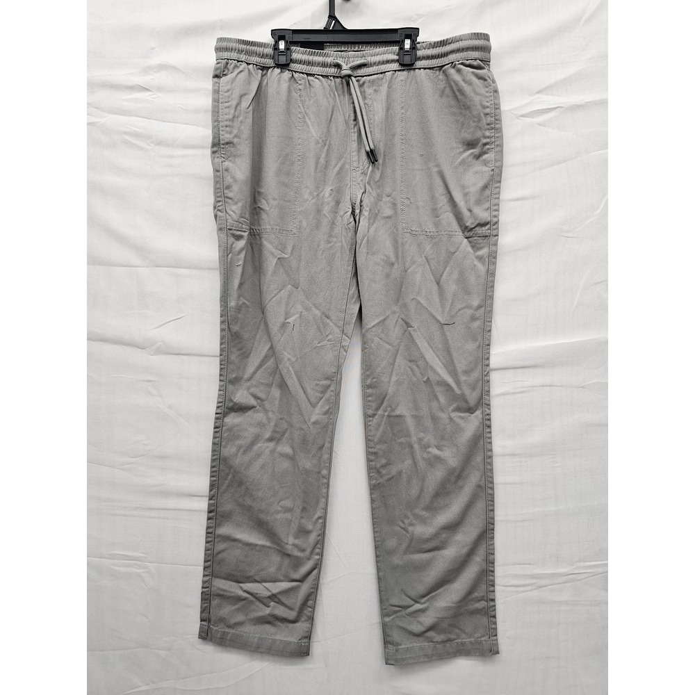 Buffalo Jeans Mens Twill Pull On Pants Gray Cotton‎ Blend Casual Size Large